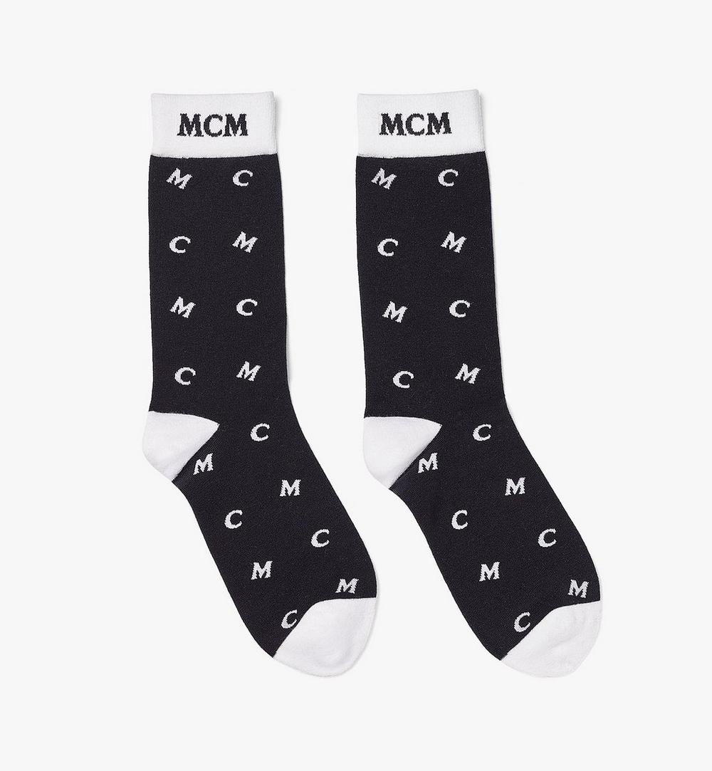 Intarsia Knit MCM Monogram Socks 1